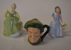 2 Royal Doulton lady figures 'Fair Maide