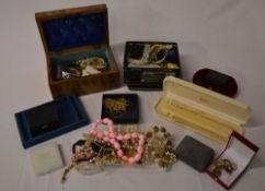 Selection of costume jewellery including