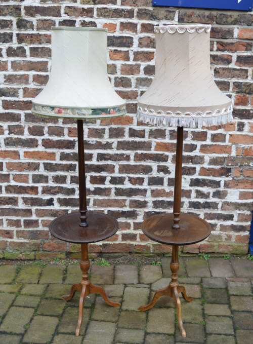 Pair of Georgian style standard lamps /