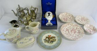 Assorted silver plate and ceramics inc C