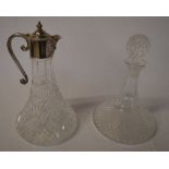 2 ships decanters, one with stopper, the