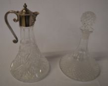 2 ships decanters, one with stopper, the