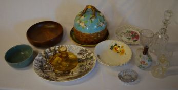 Large Majolica cheese dome (heavily rest