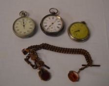 Swiss silver pocket watch marked .935 al