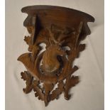 Black Forest style carved wooden shelf