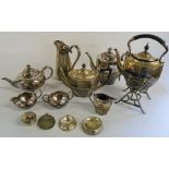 Assorted silver plate inc tea sets, spir