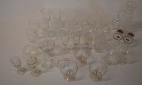 Selection of drinking glasses including