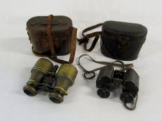 2 pairs of binoculars inc C P Goerz Berl