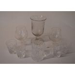 Celery glass & other assorted glasses (2