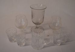 Celery glass & other assorted glasses (2