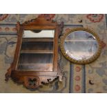 Reproduction wall mirror and a small cir