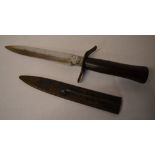 French WW1 trench knife with scabbard