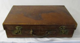 Vintage leather suitcase