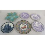 Imari style charger, 3 Spode lavender pl