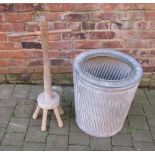 Galvanised dolly tub and peg