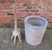 Galvanised dolly tub and peg