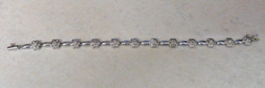 18ct white gold diamond bracelet 1.14 ct