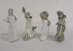 4 Lladro/Nao figurines