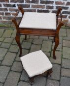 Piano stool and foot stool