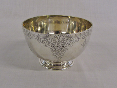 Silver Victorian bowl Sheffield 1865 4.8
