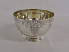 Silver Victorian bowl Sheffield 1865 4.8