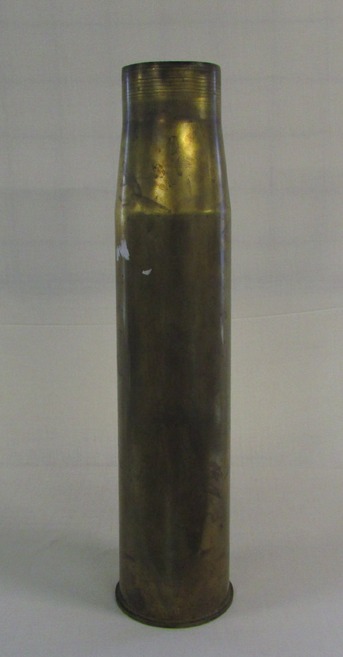 Large brass shell case H 70 cm (purporte
