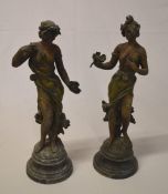 Pair of spelter figures