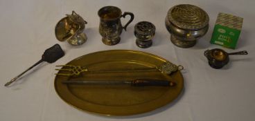 Various silver plate including rose bowl