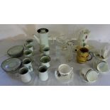 Assorted ceramics and glass ware inc Mid
