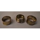 3 silver napkin rings