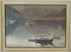 Oil on canvas 'The Kyles of Bute' by W R
