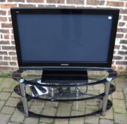 Panasonic Viera 40" TV with glass stand