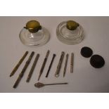 Wax seals, various propelling pencils an
