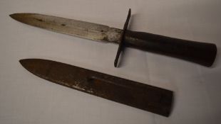 French WW1 trench knife with scabbard