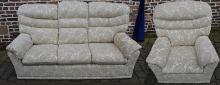 G Plan 3 seater settee and chair