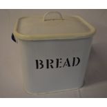 White enamel bread bin