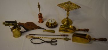 Brassware including a Burmos blowlamp, s