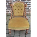 Victorian upholstered nursing chair