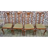 4 Queen Anne style dining chairs