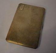 Silver engine turned cigarette case with