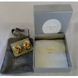Boxed pair of vintage Christian Dior cli