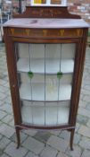 Edwardian display cabinet (one pane of g