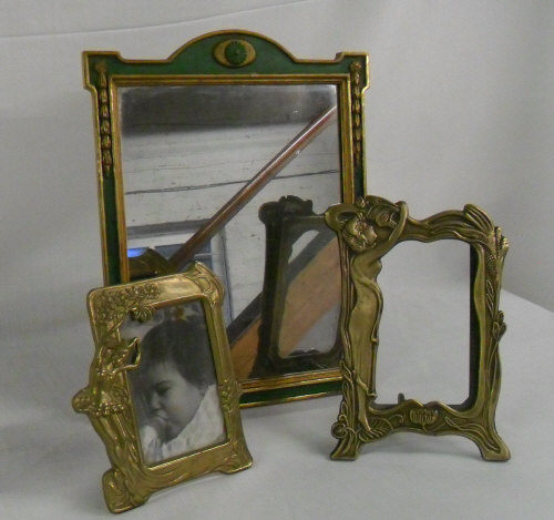 French Art Nouveau frame, one other & an