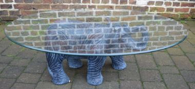 Coffee table in the form of an elephant