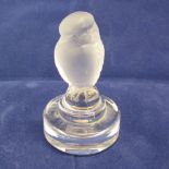 Lalique glass bird figure H 8 cm