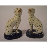 Pair of Staffordshire style dalmations