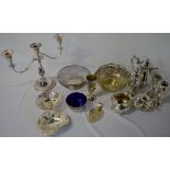 Various items of silver plate including