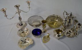 Various items of silver plate including