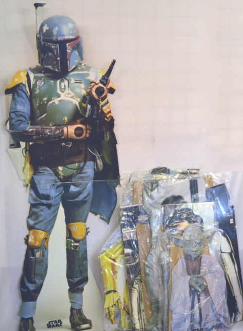 8 Star Wars cardboard cutouts, including