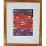 Abstract Anita Ford lithograph print 'Re